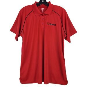 LOVE'S Shirt Womens XL Red Classic Polo Employee Uniform Customer Service